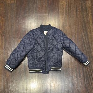 Navy Quilted Kids Jacket